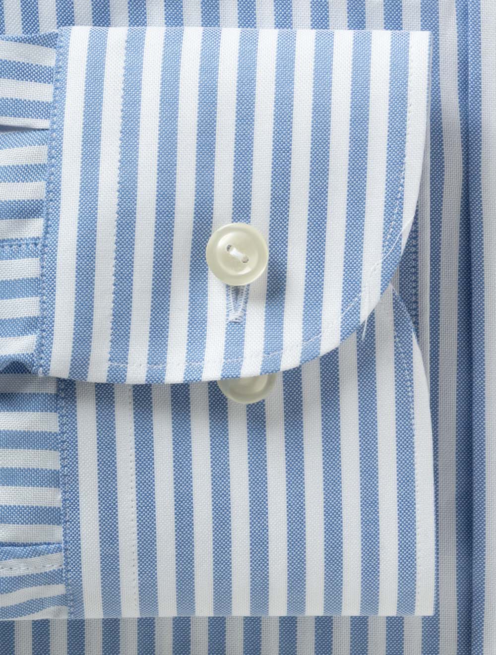 Slim Striped Oxford Shirt Blue