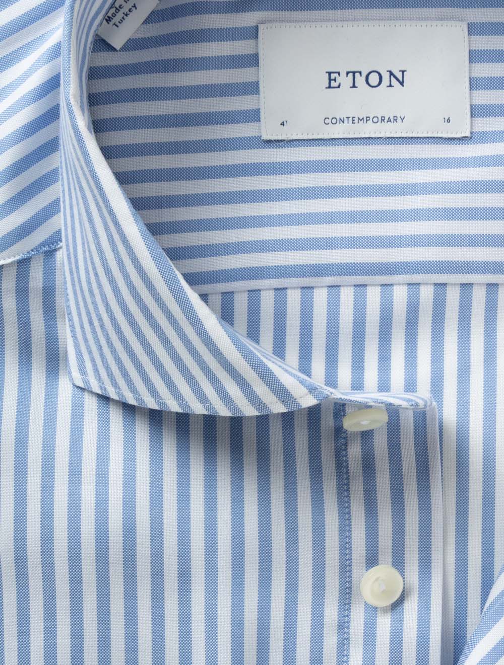 Contemporary Striped Oxford Shirt Blue