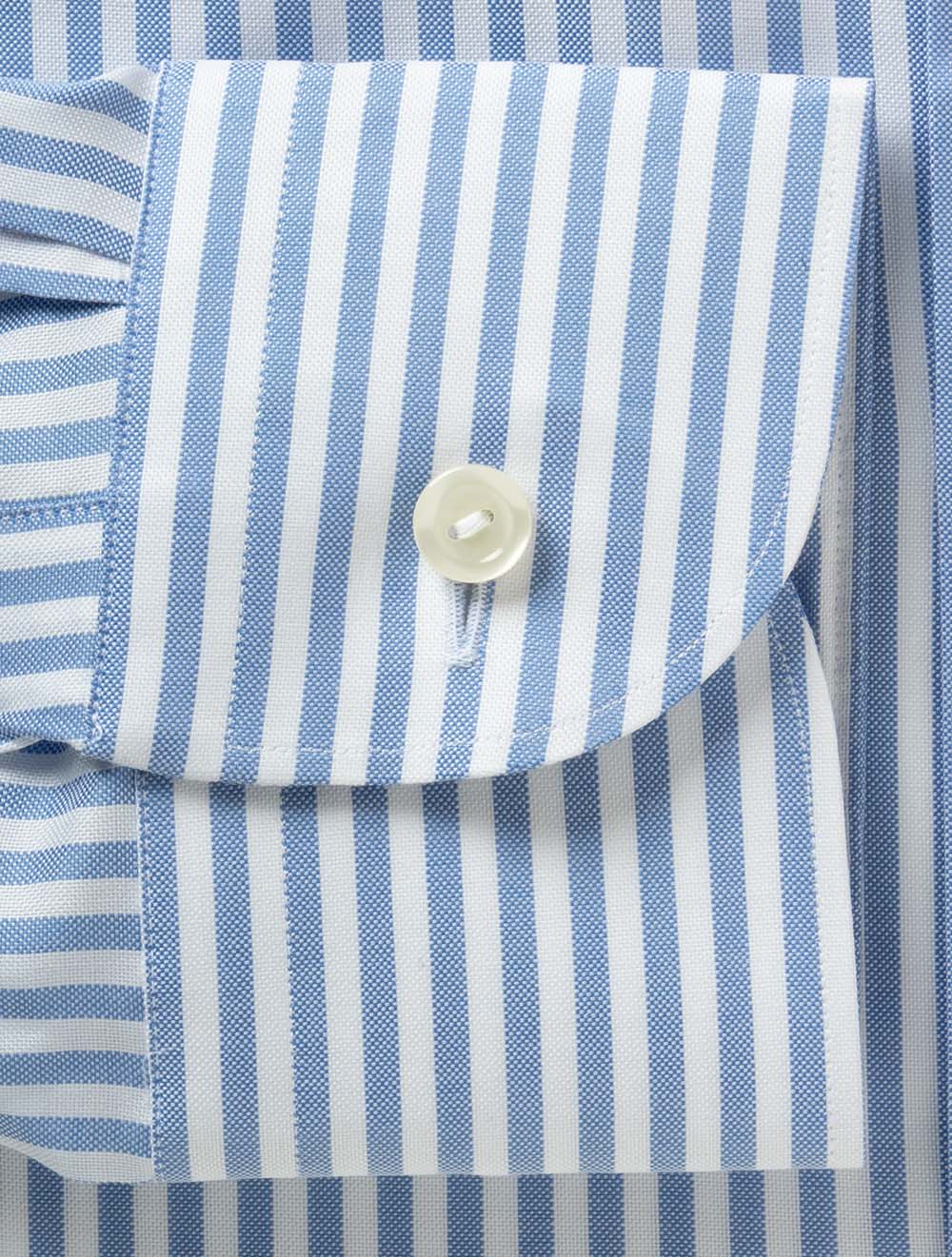 Contemporary Striped Oxford Shirt Blue