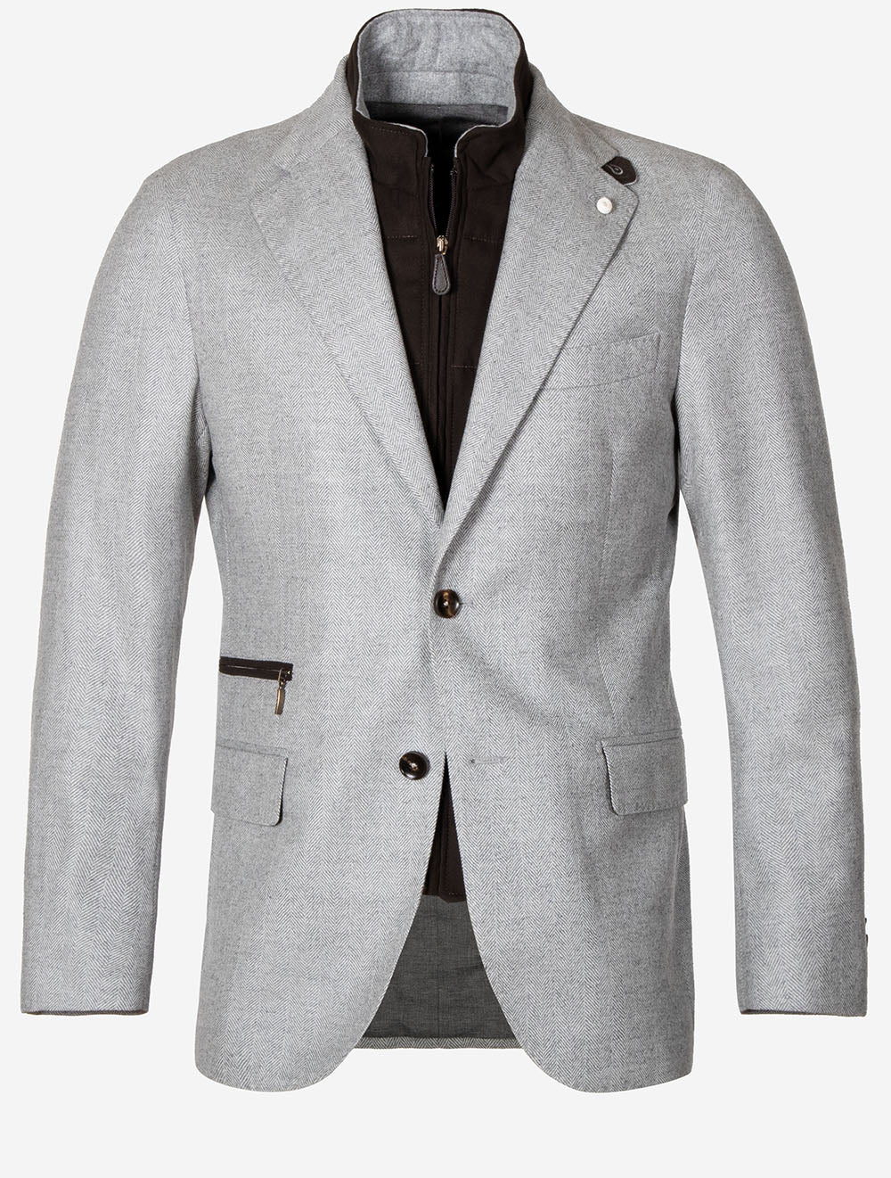 Herringbone Scooter Jacket Grey