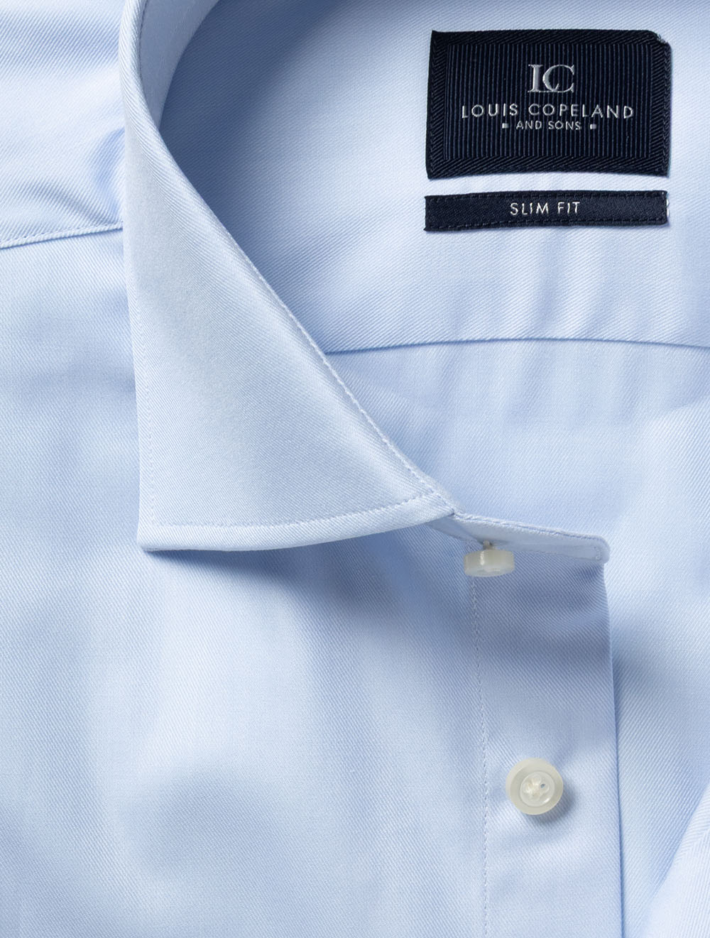 Slim Fit Plain Shirt Blue