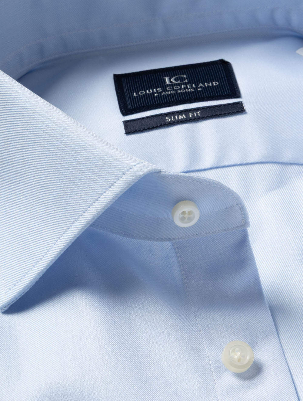 Slim Fit Plain Shirt Blue