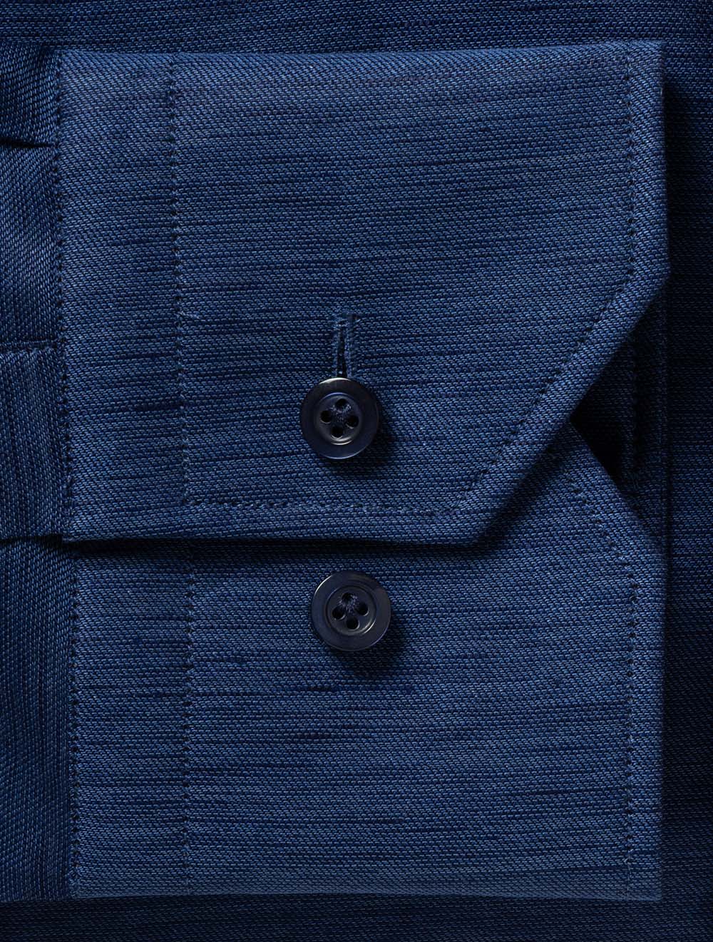 Cotton Linen Plain Shirt Navy