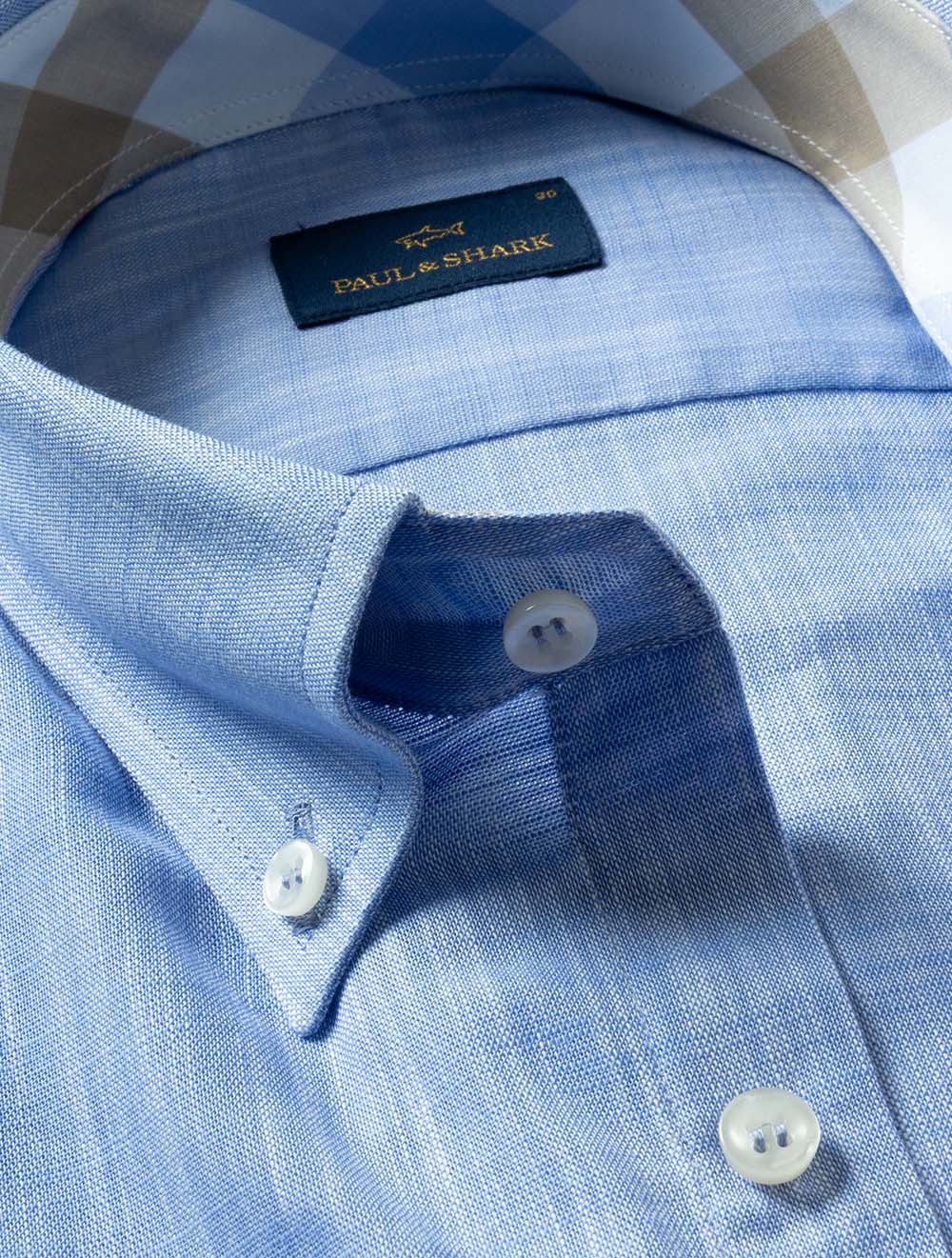 Casual Button-Down Short Sleeve Shirt Blue
