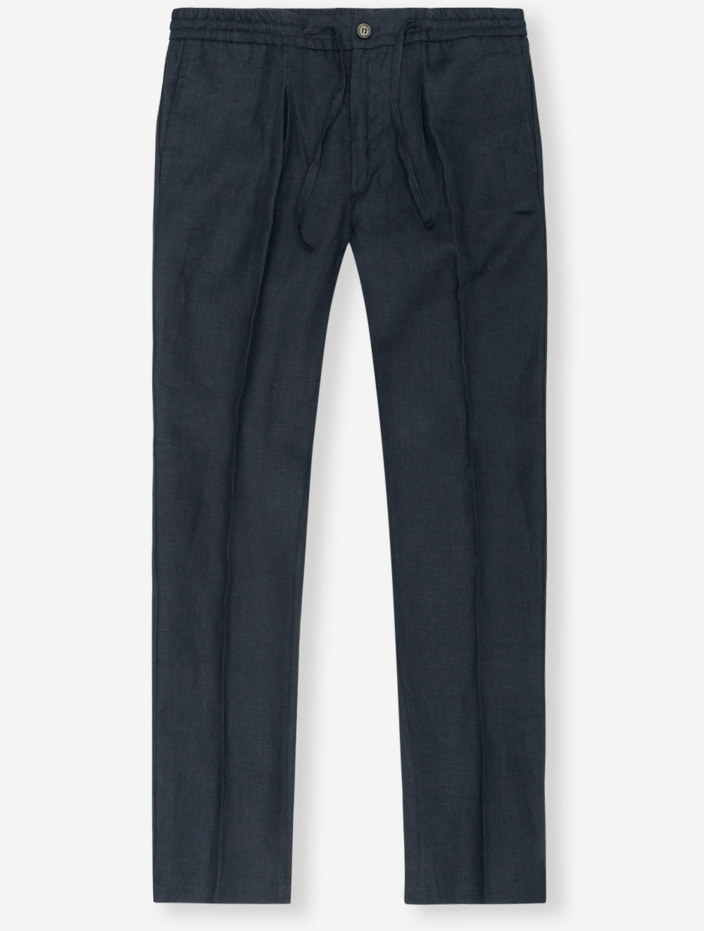 Casual Linen Trousers Navy