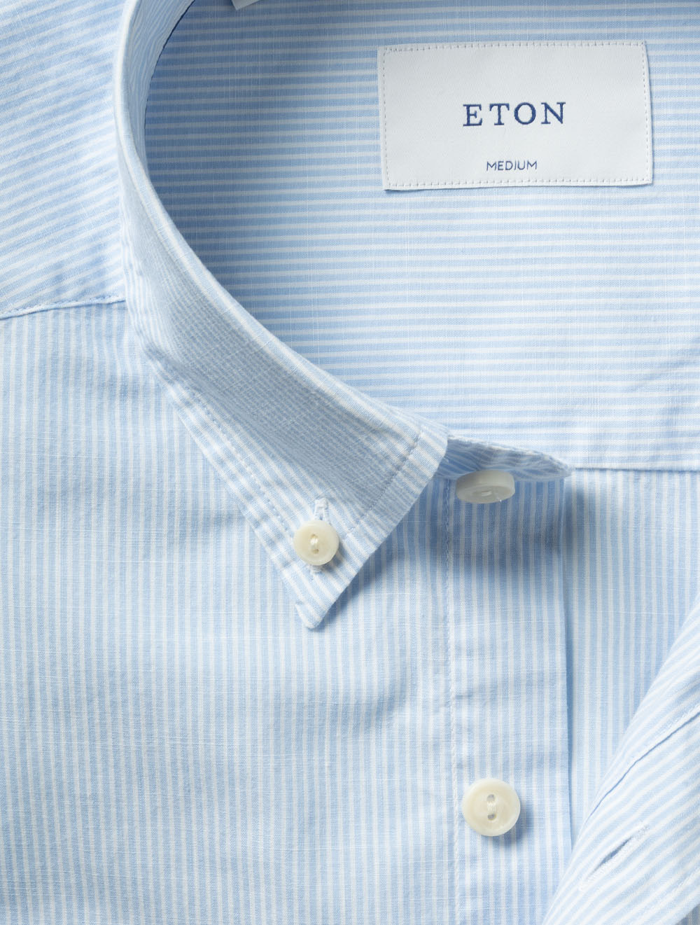 Casual Button-Down Striped Shirt Blue