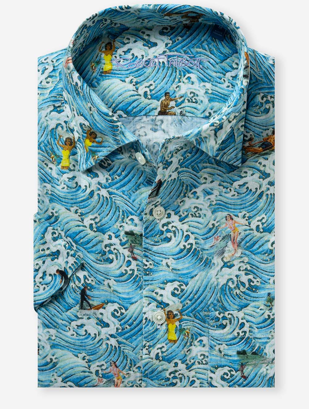 Morgan Surf Linen Shirt Blue
