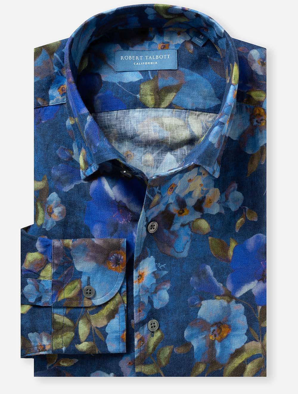 Printed Floral Shirt Navy