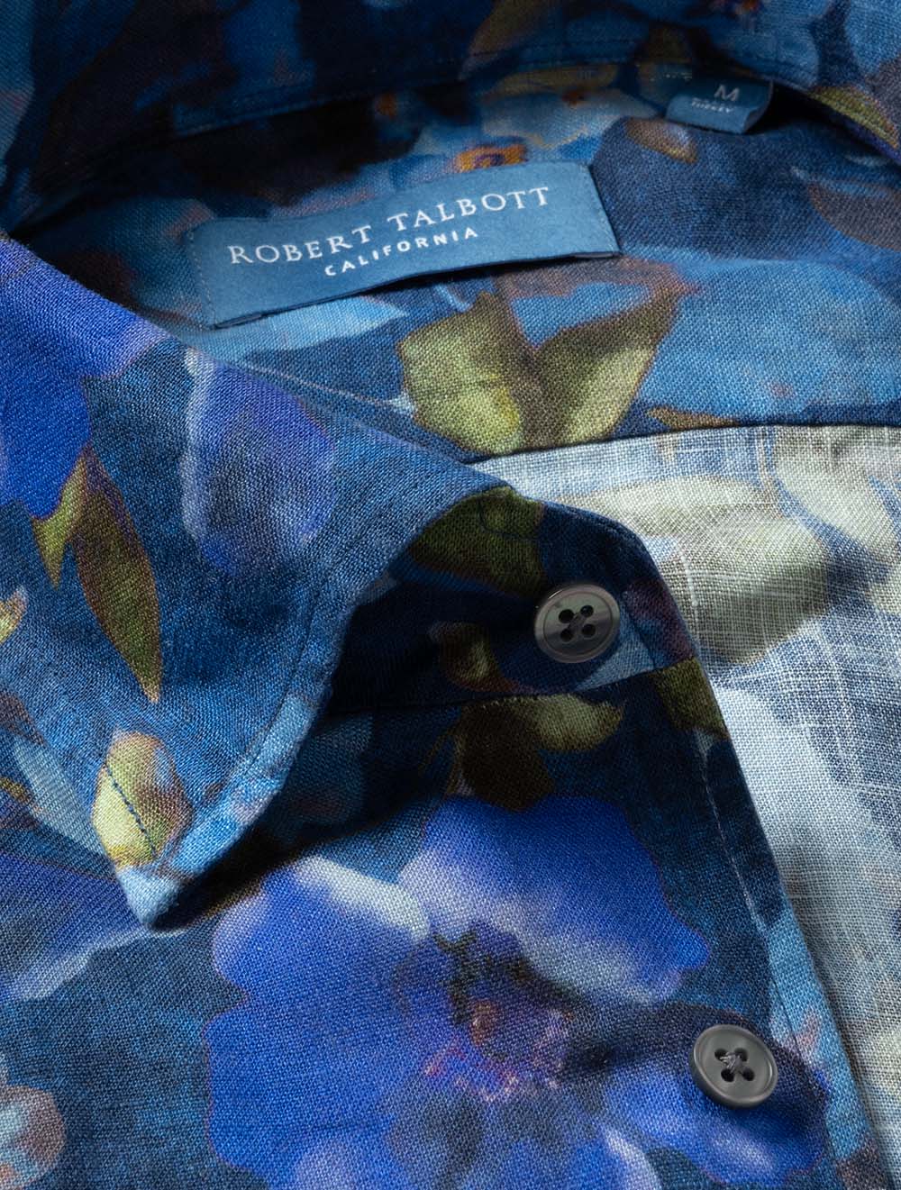 Printed Floral Shirt Navy