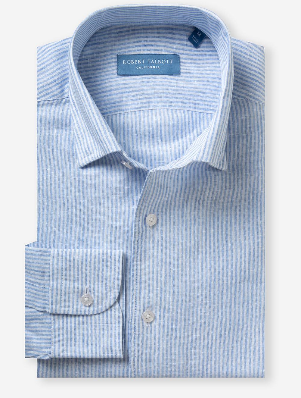 Morgan Stripe Linen Shirt Blue