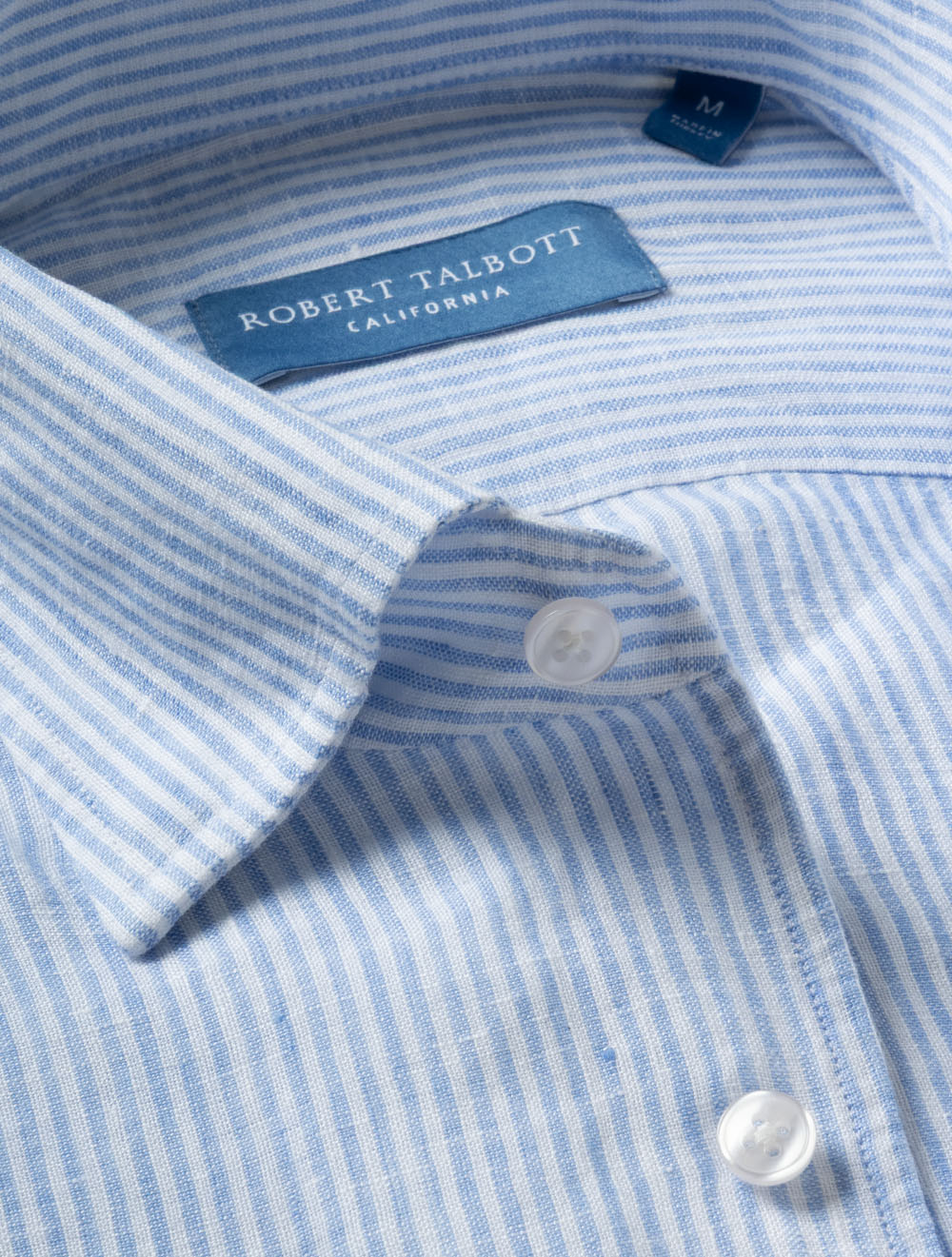 Morgan Stripe Linen Shirt Blue