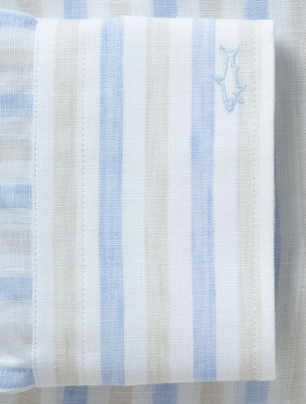 Soffio Linen Stripe Shirt Beige