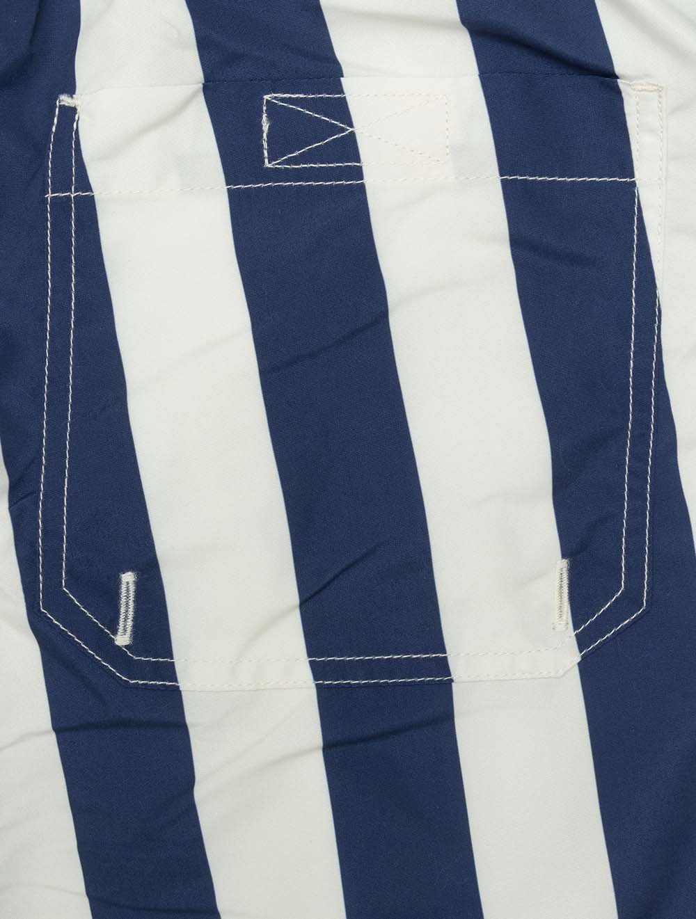 Block Striped Swim Shorts Rich Navy