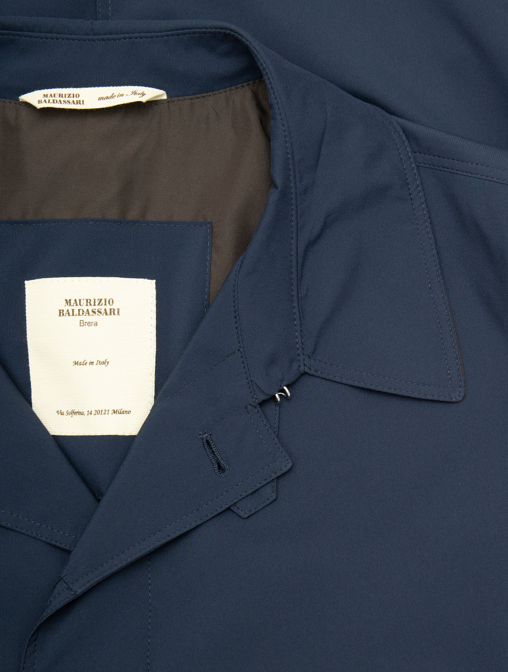 Single-Breasted Trench Coat Navy