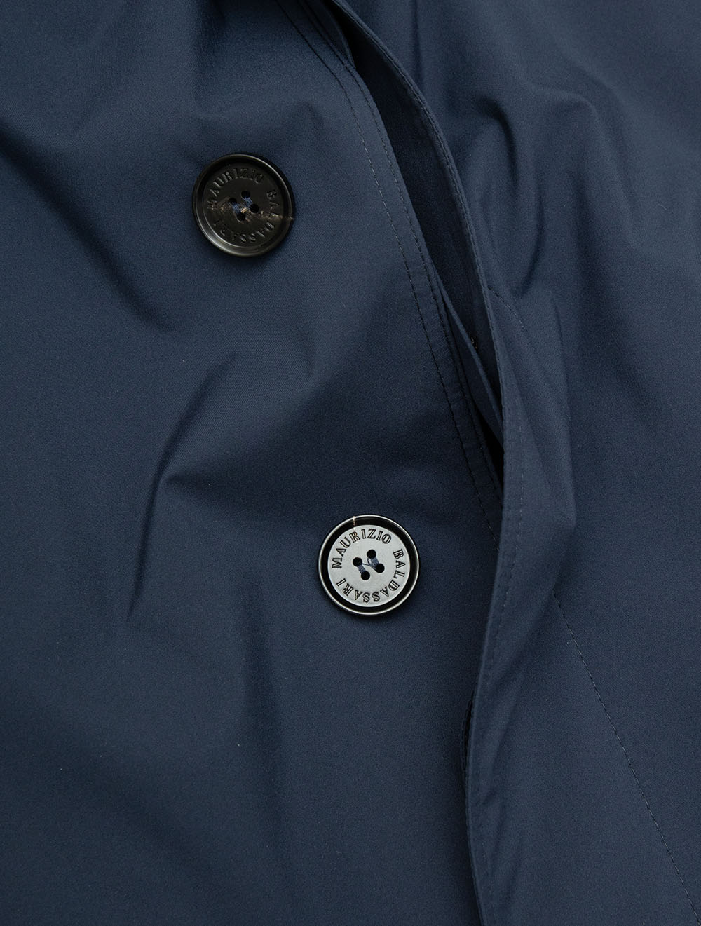 Single-Breasted Trench Coat Navy