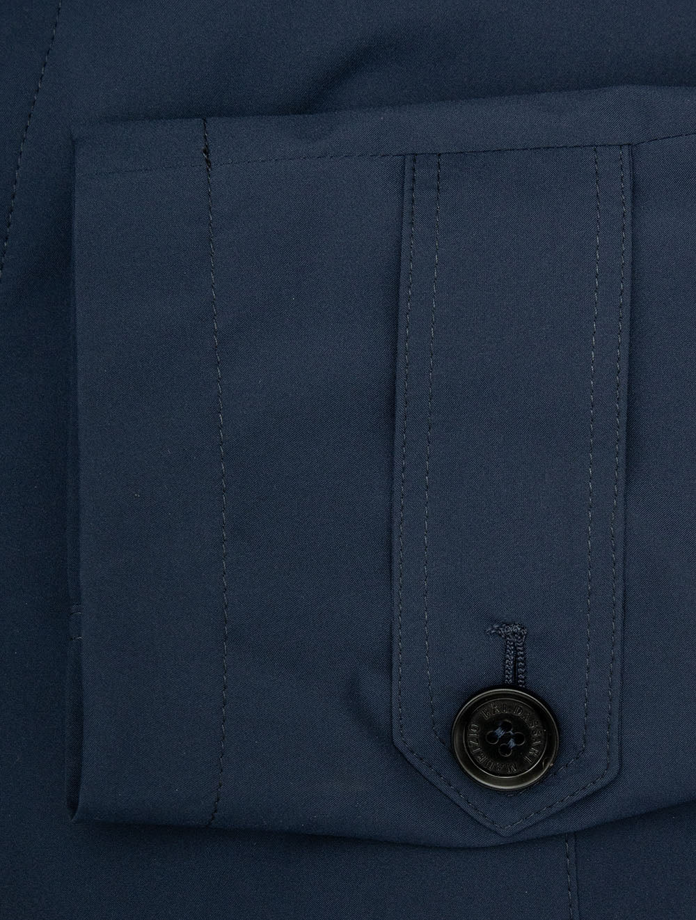 Single-Breasted Trench Coat Navy