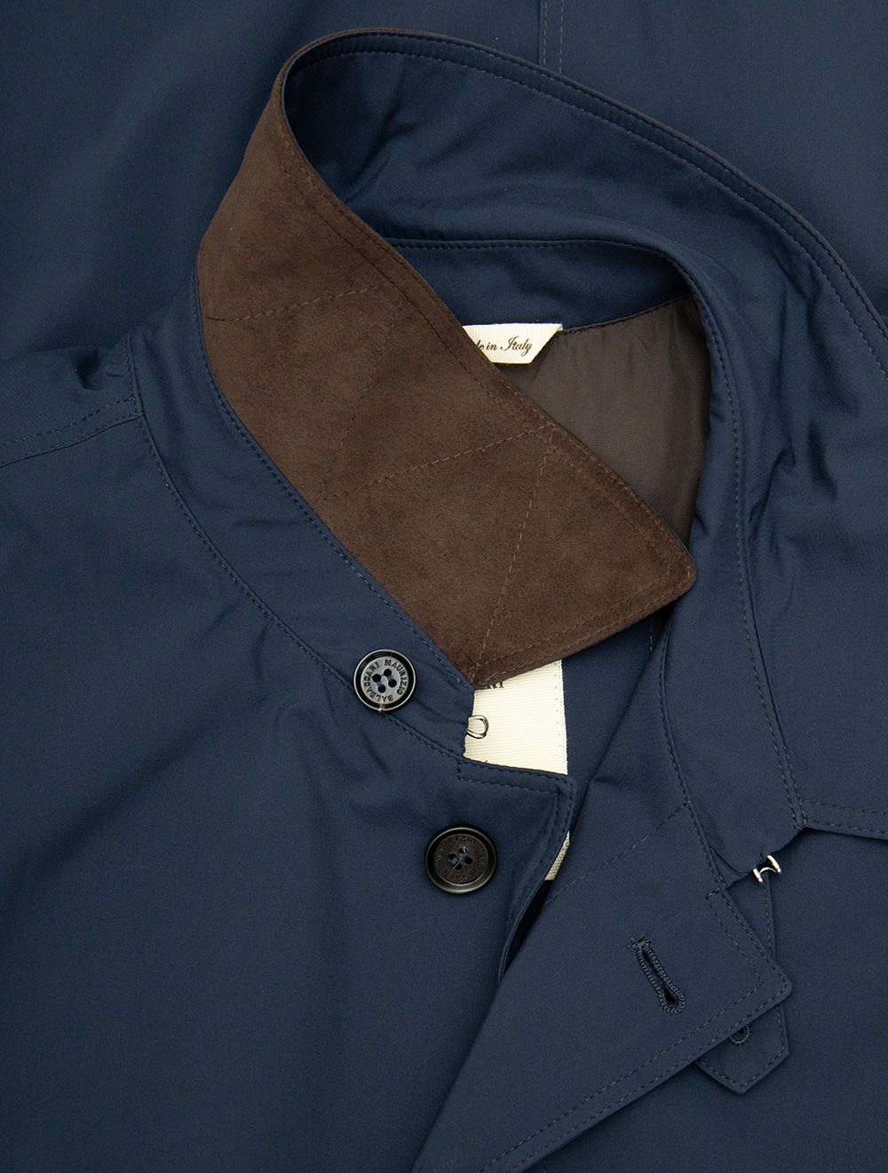 Single-Breasted Trench Coat Navy