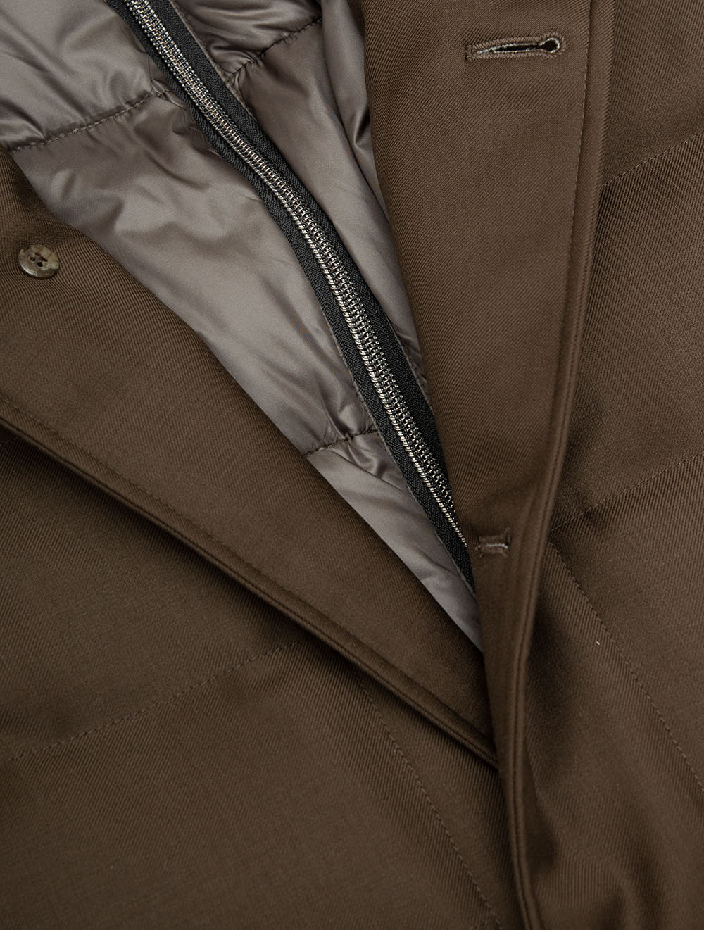 Long Padded Coat Brown