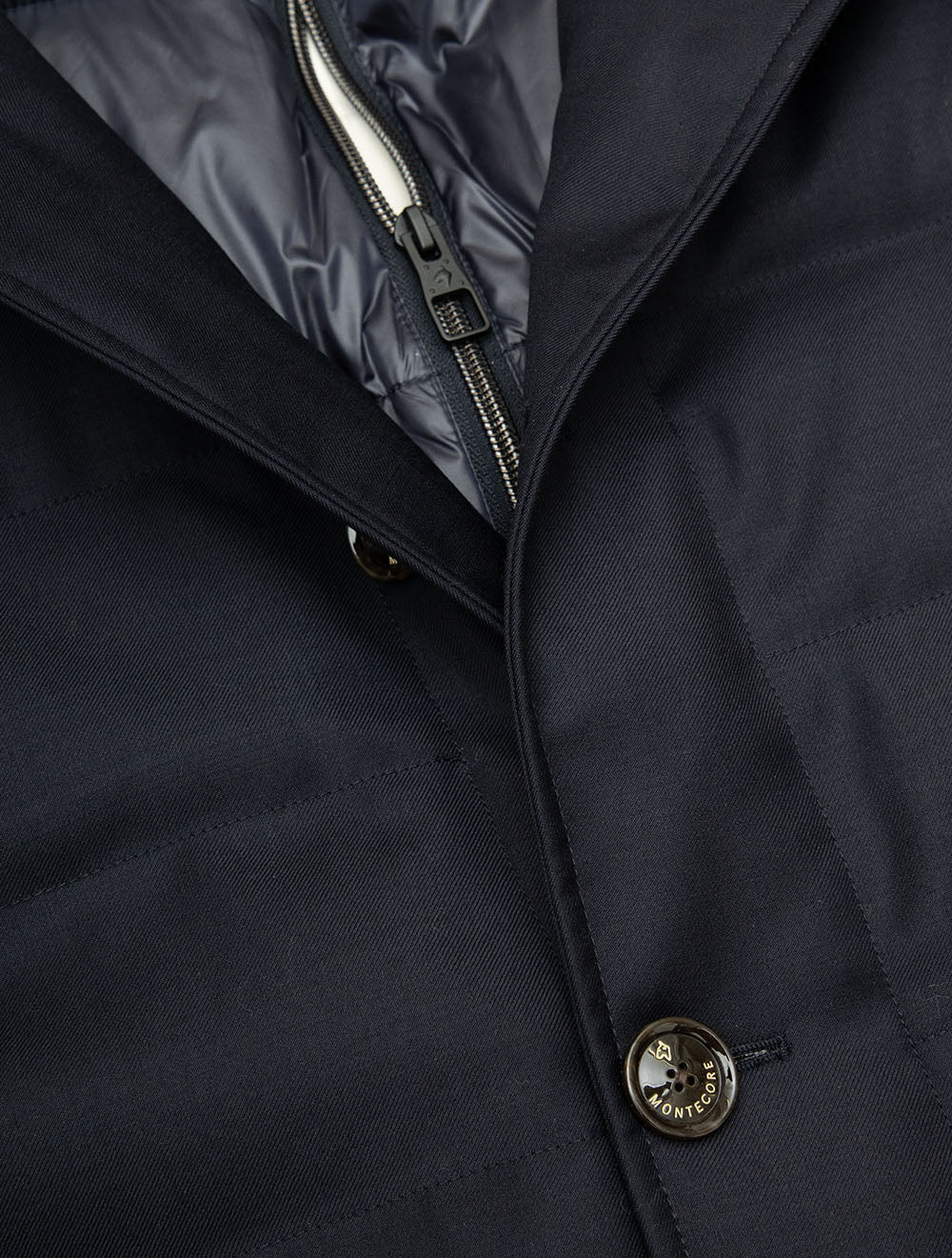 Long Padded Coat Navy