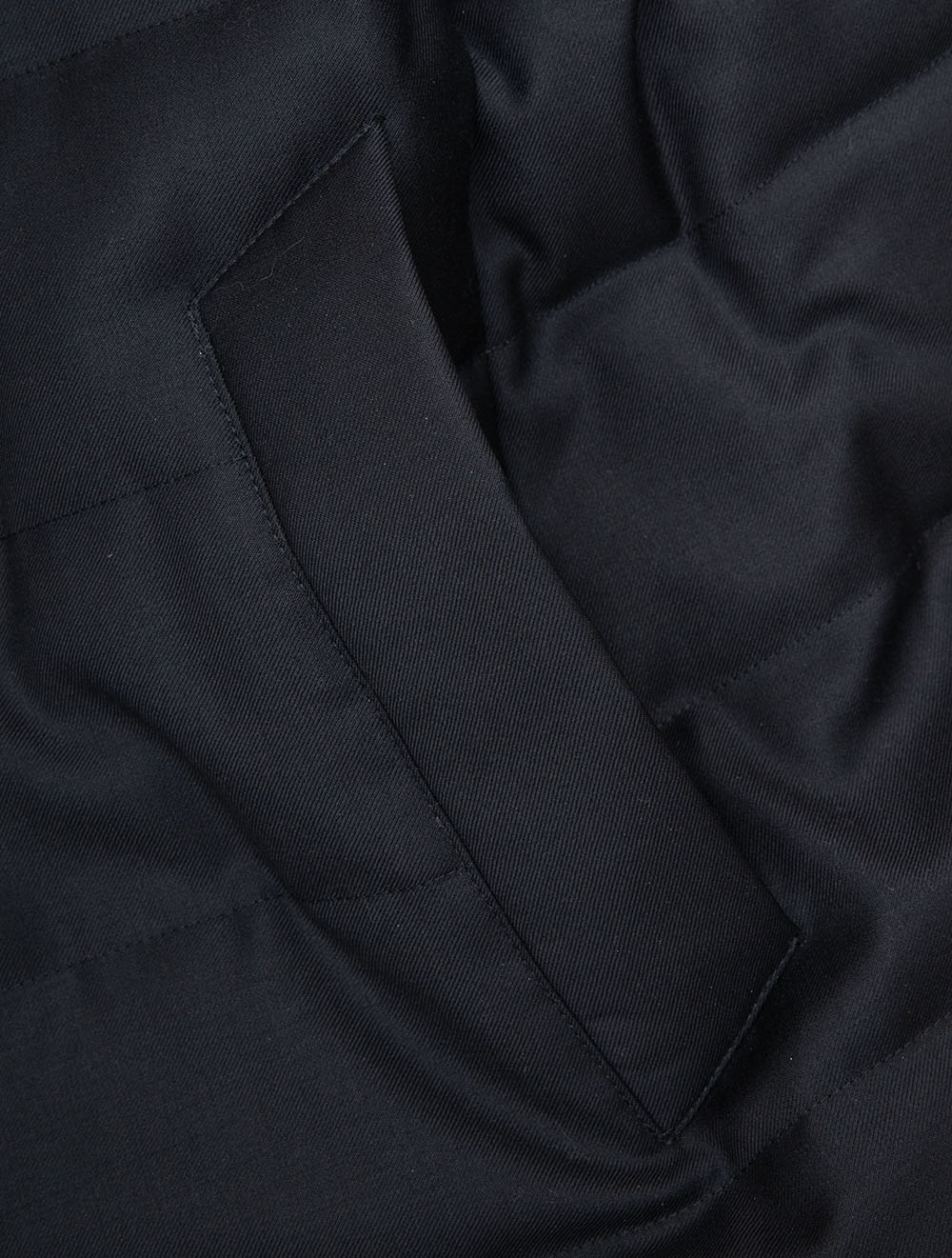 Long Padded Coat Navy