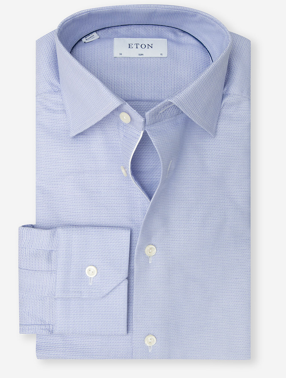 Slim Pattern Shirt Blue