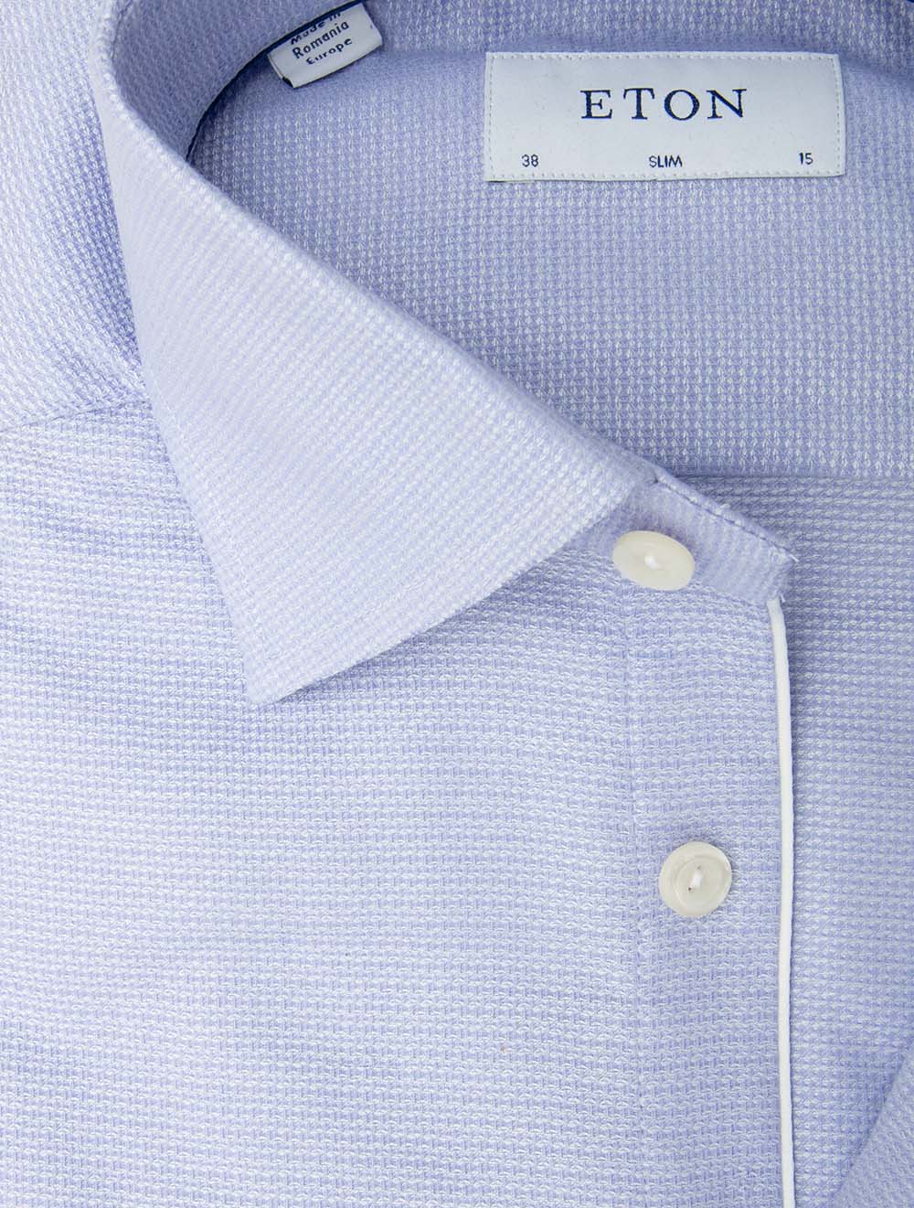 Slim Pattern Shirt Blue
