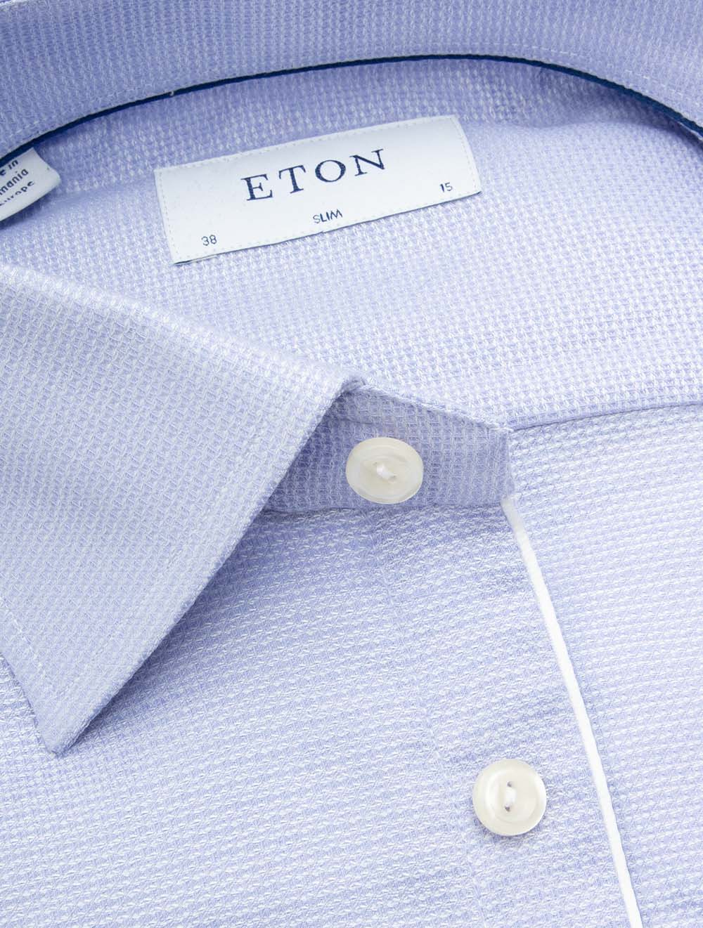 Slim Pattern Shirt Blue