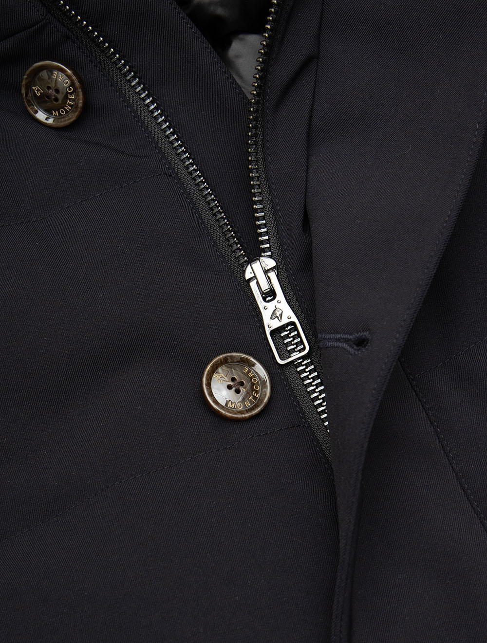Padded Hooded Coat Navy