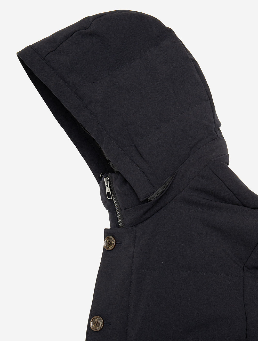 Padded Hooded Coat Navy