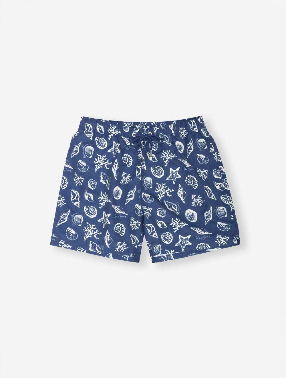 Seashells Print Swim Shorts Rich Navy