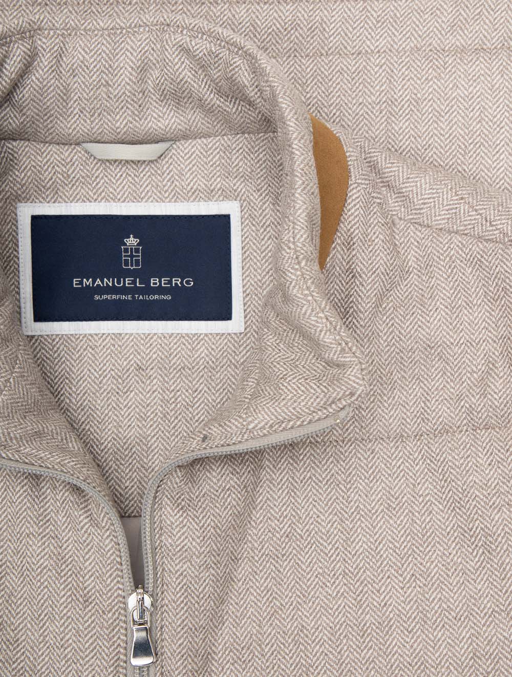 Suede Trim Vest Beige