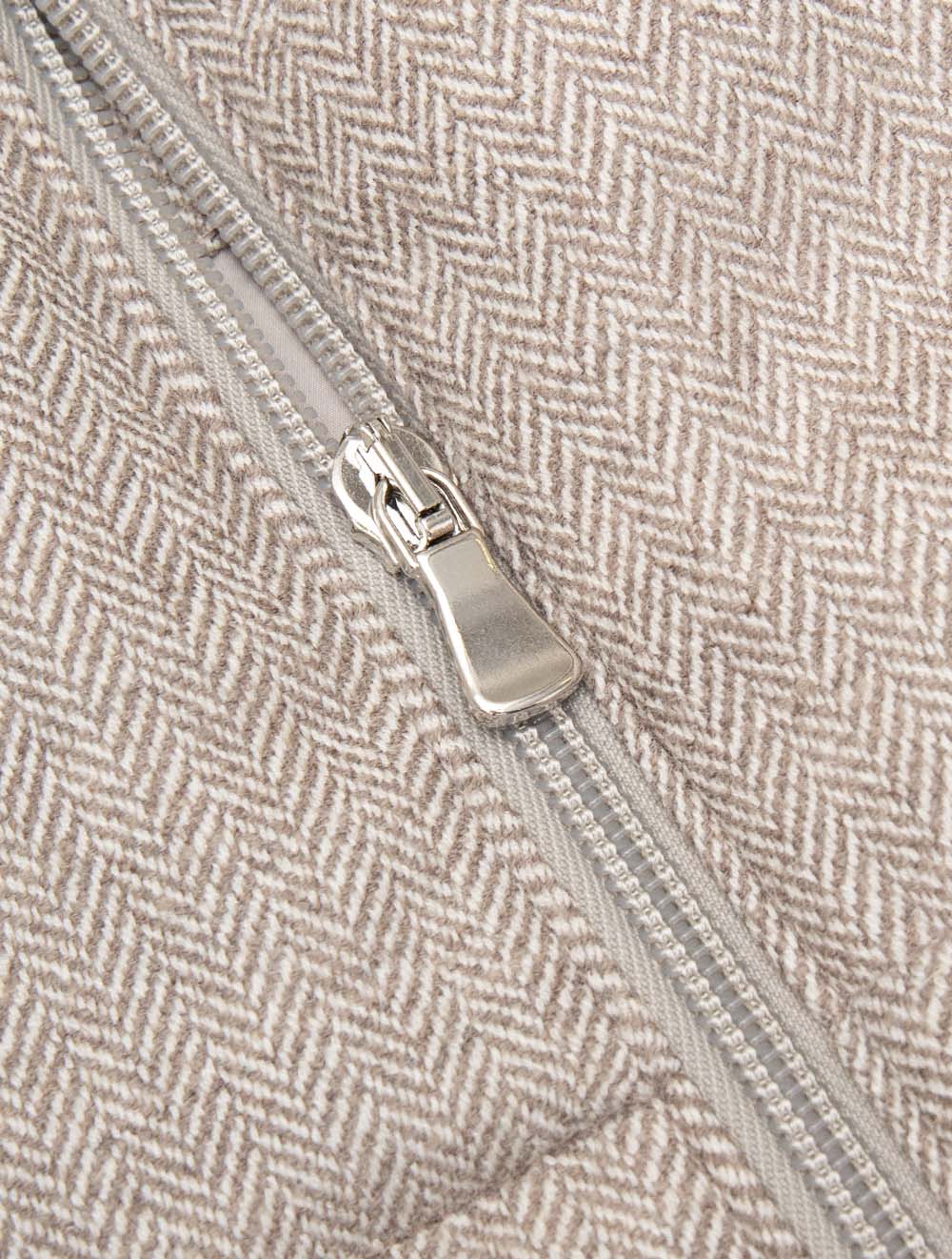 Suede Trim Vest Beige