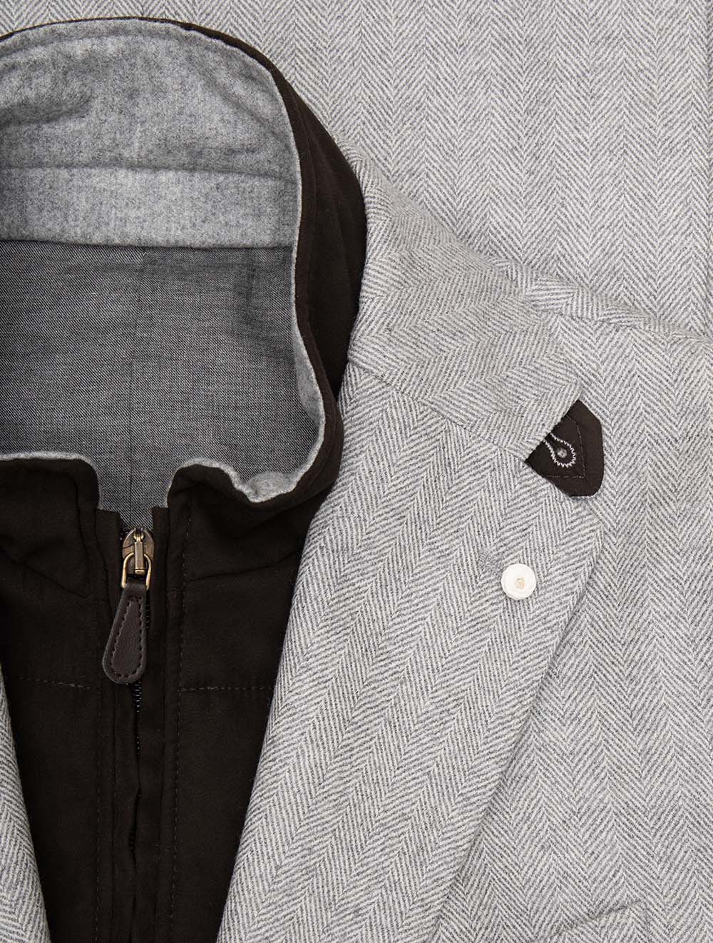 Herringbone Scooter Jacket Grey