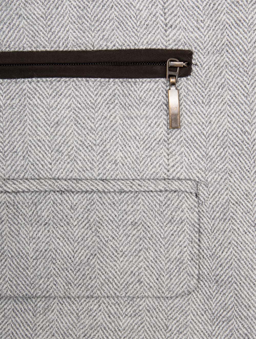 Herringbone Scooter Jacket Grey