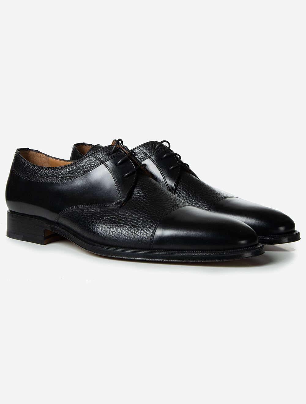 Chaussure à bout renforcé en cuir de cerf Cuneo - Noir
