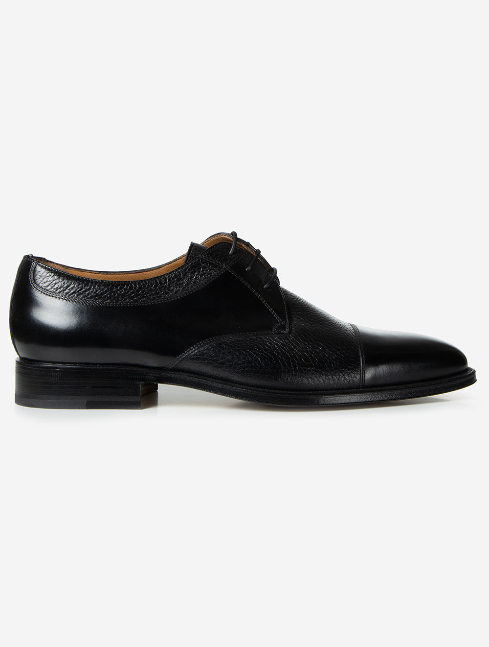 Chaussure à bout renforcé en cuir de cerf Cuneo - Noir