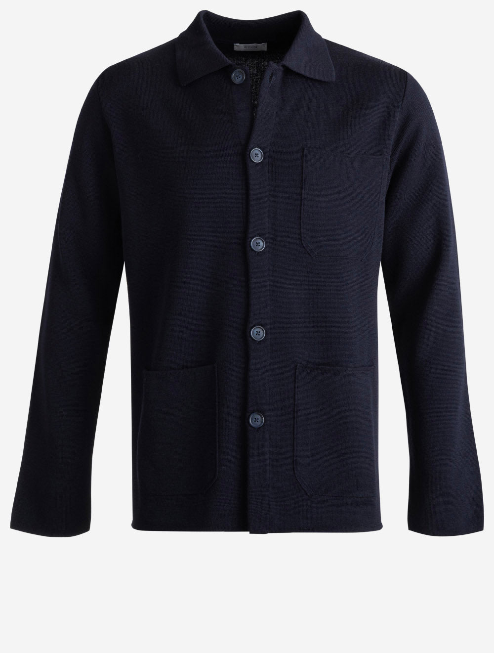 Merino Knit Overshirt Navy