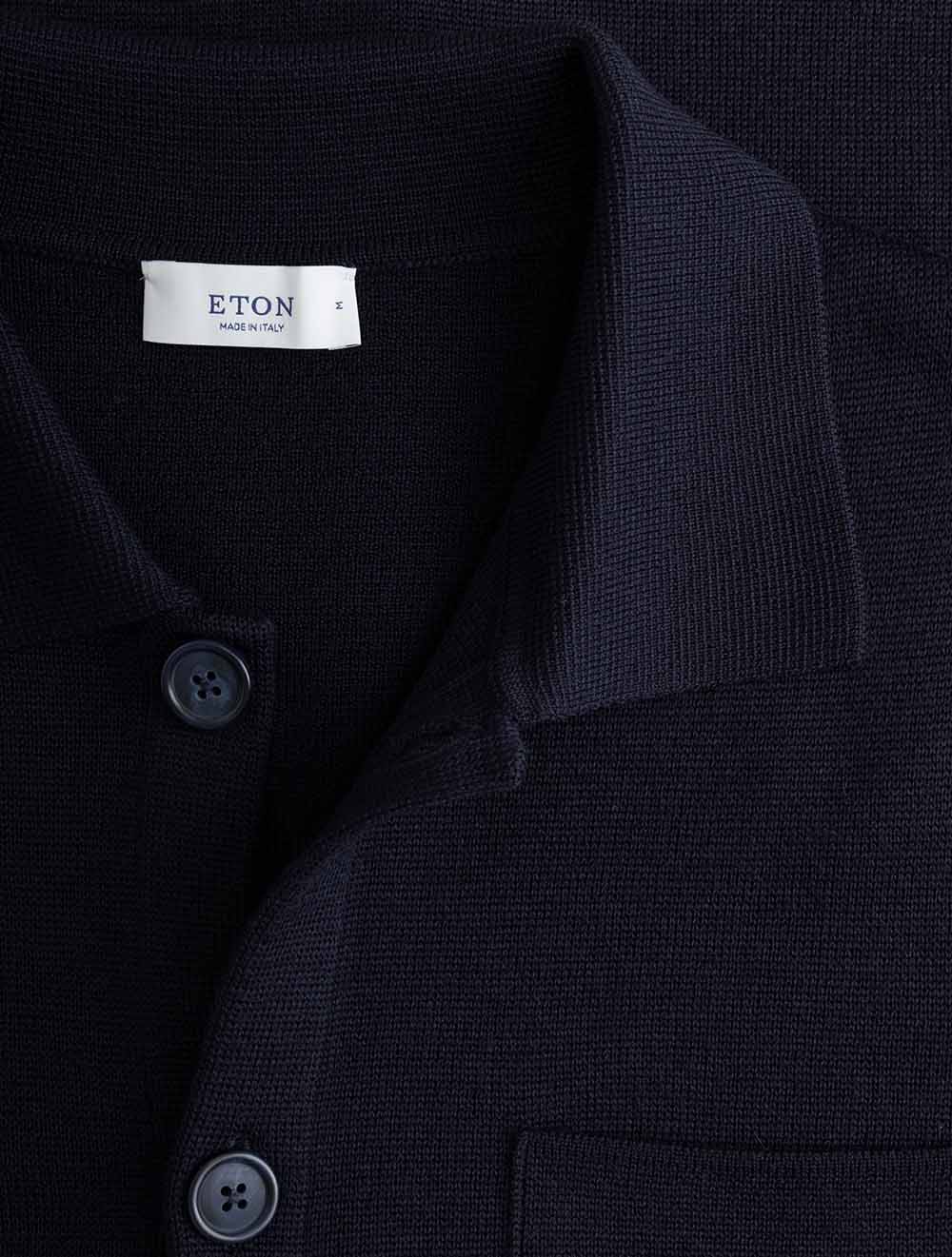 Merino Knit Overshirt Navy