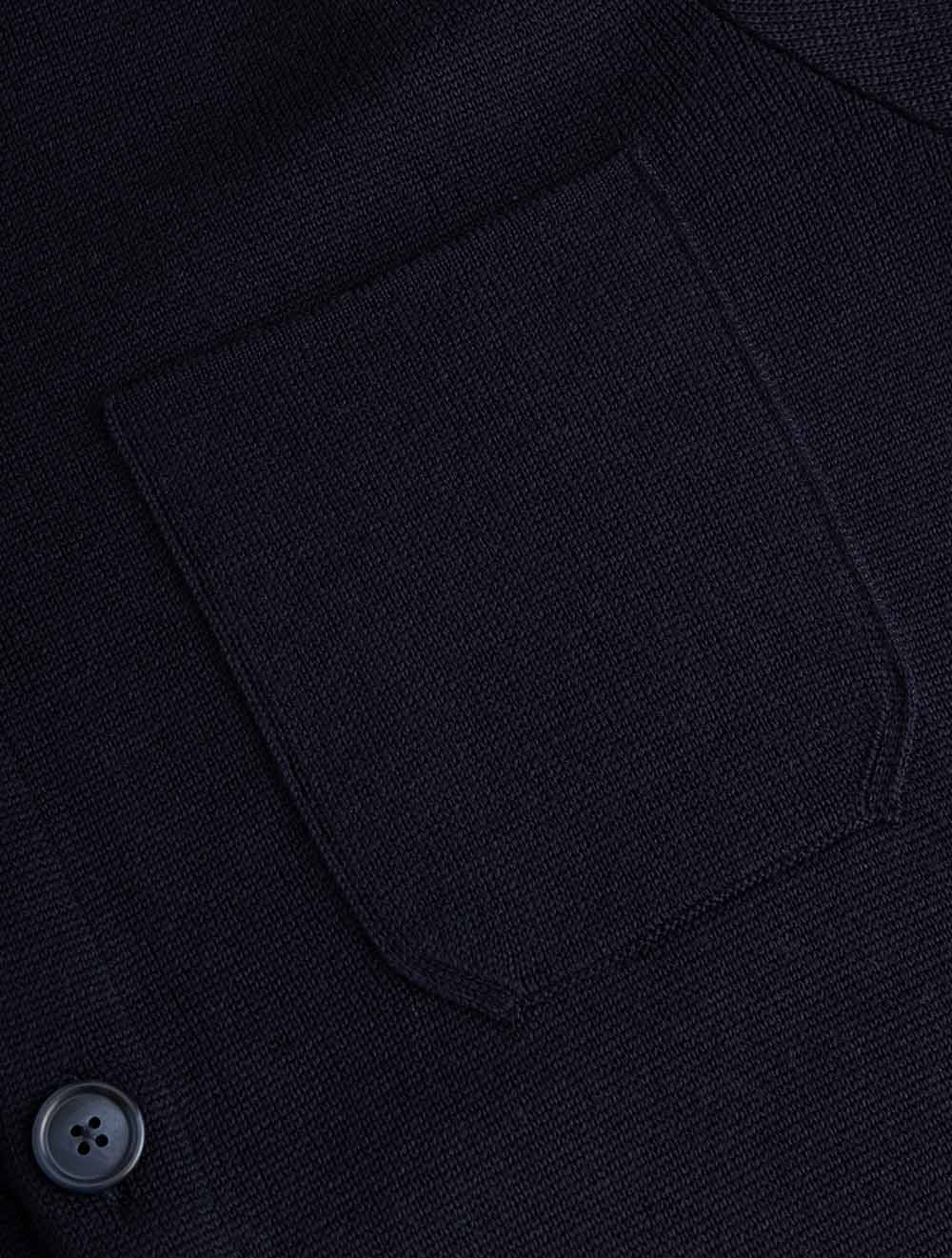 Merino Knit Overshirt Navy