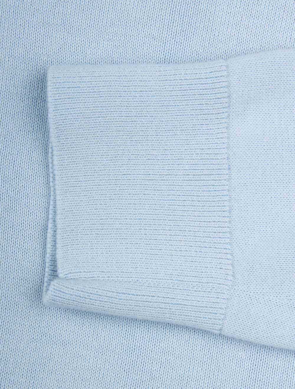 Classic Cotton Half Zip Sweater Fresh Blue