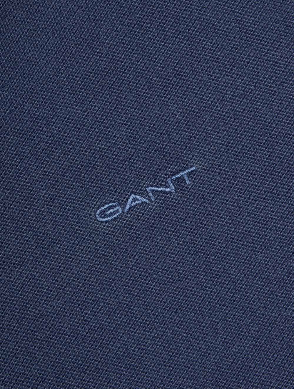 Sunfaded Short Sleeve Polo Shirt Persian Blue