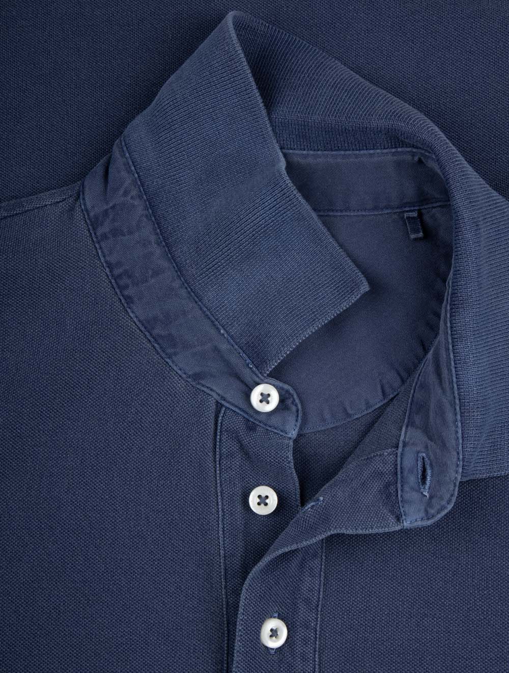 Sunfaded Short Sleeve Polo Shirt Persian Blue