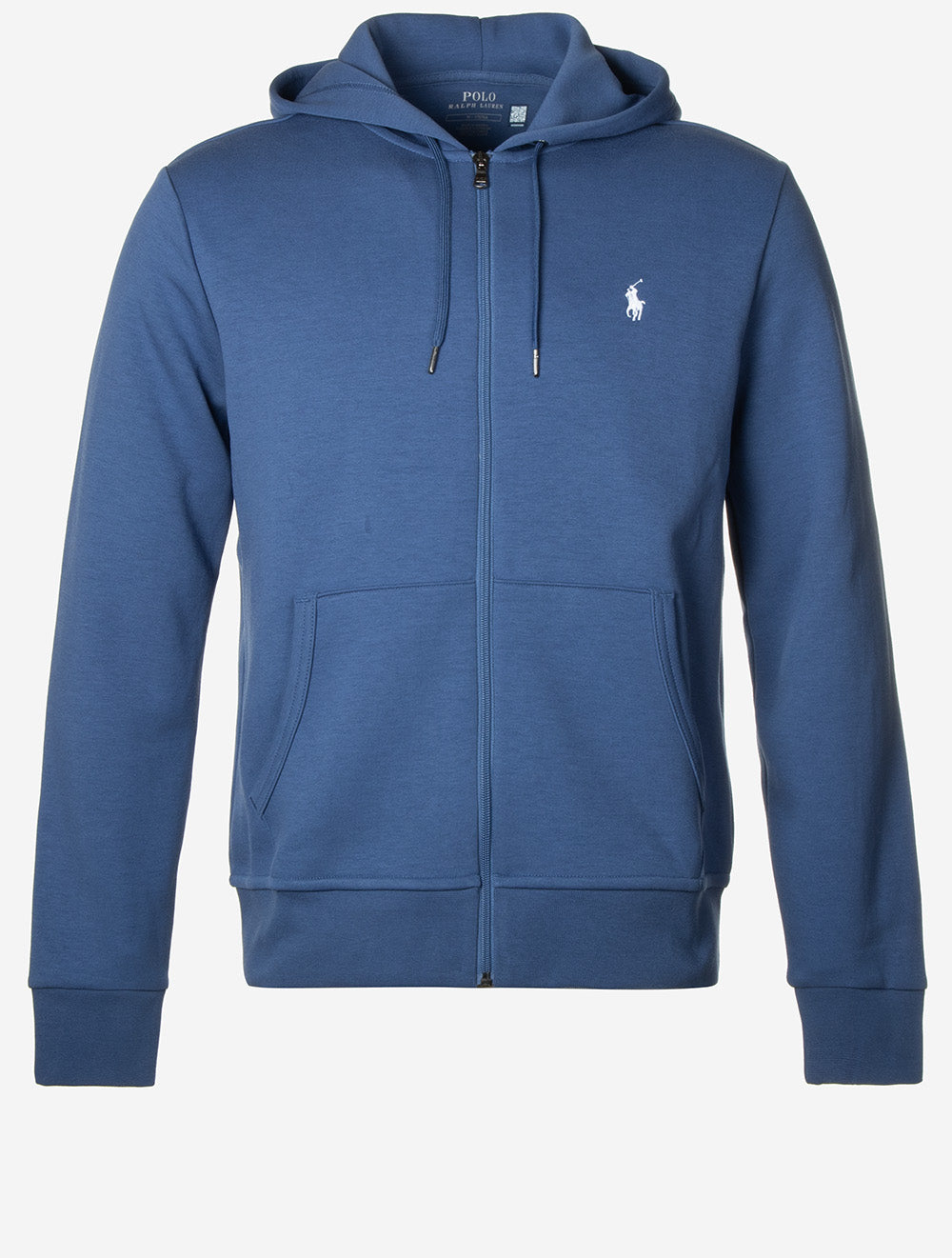 Double Knit Full Zip Hoodie Blue