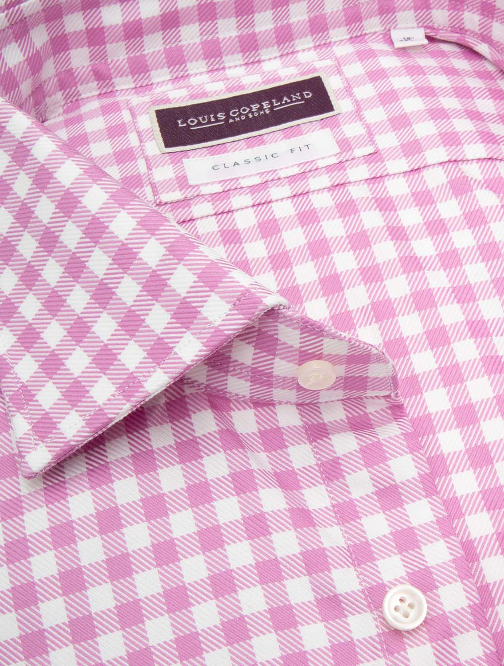 Classic Gingham Check Shirt Pink