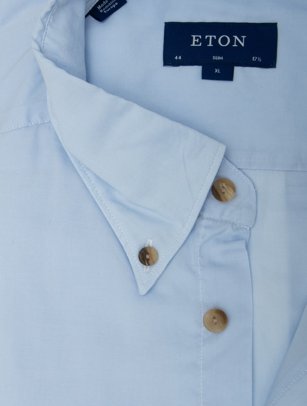 Plain button down Cotton Mix Casual Shirt-Blue