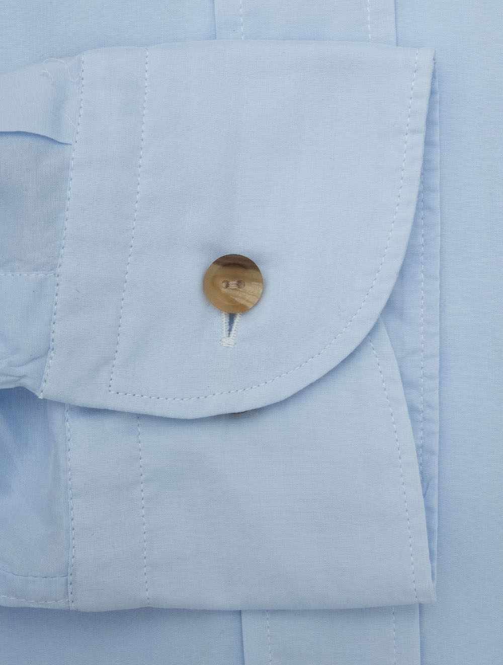 Plain button down Cotton Mix Casual Shirt-Blue