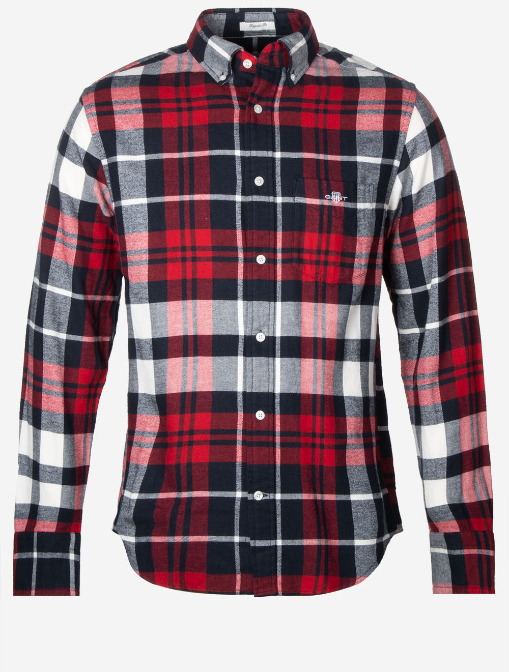 Regular Fit Flannel Check Shirt Ruby Red