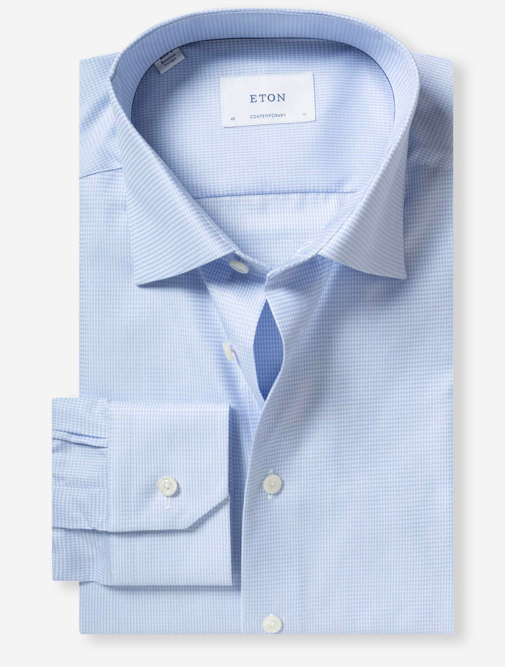 Contemporary Houndstooth Shirt Blue