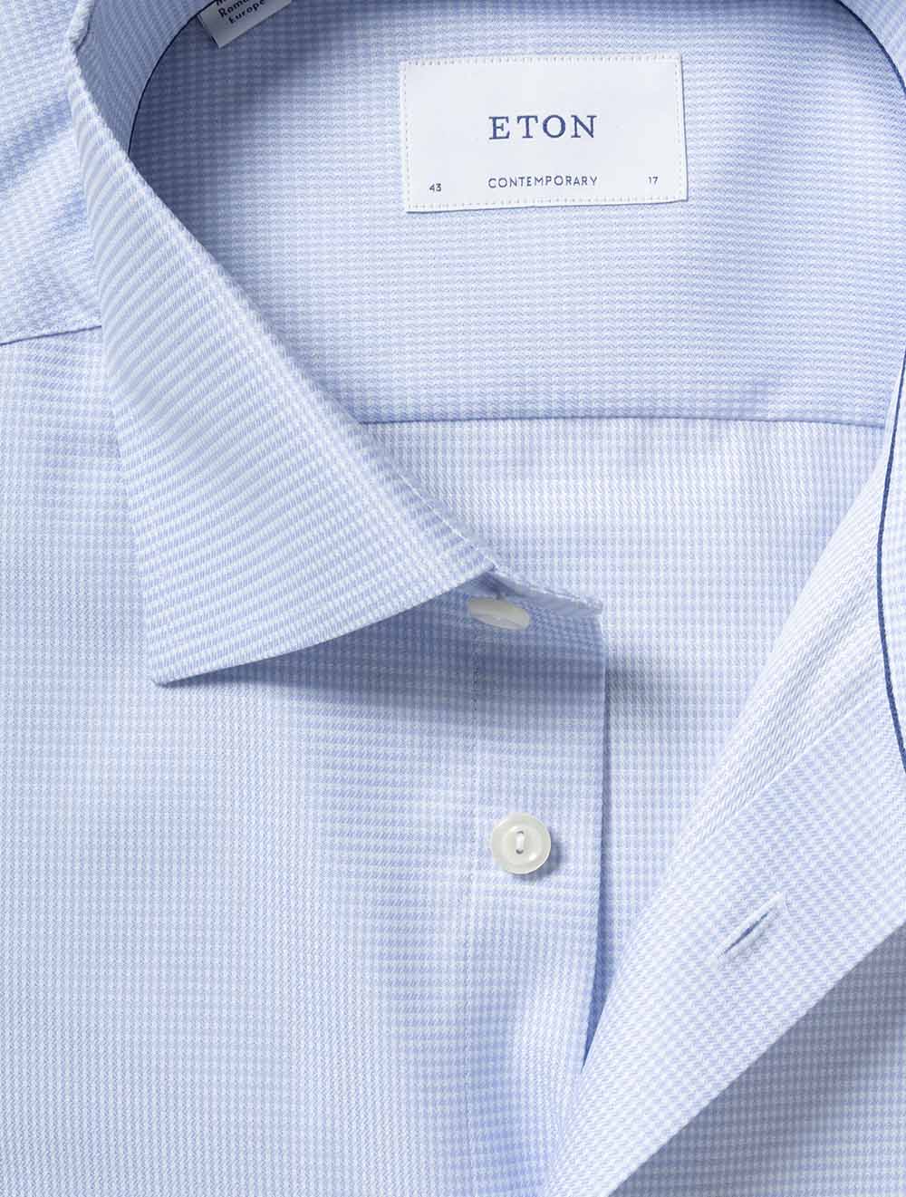 Contemporary Houndstooth Shirt Blue
