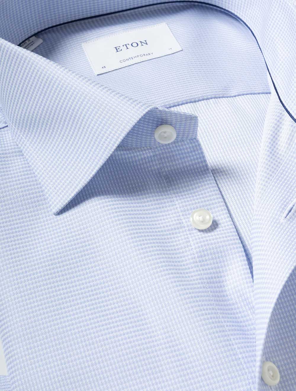 Contemporary Houndstooth Shirt Blue